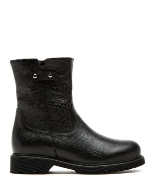 Women's Hogan City Dry™  Shearling-Lined Pebbled Leather Ankle Boots
