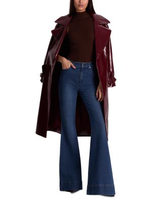 Nevada Faux Leather Trench Coat