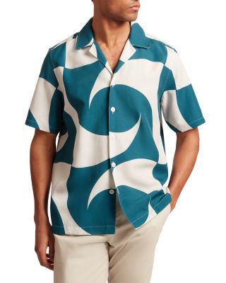 Roldan Short Sleeve Oversized Swirl Shirt