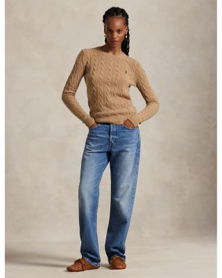 Cable Wool Cashmere Crewneck Sweater