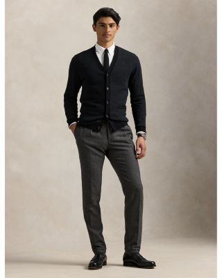 Herringbone Jacquard Wool Cardigan