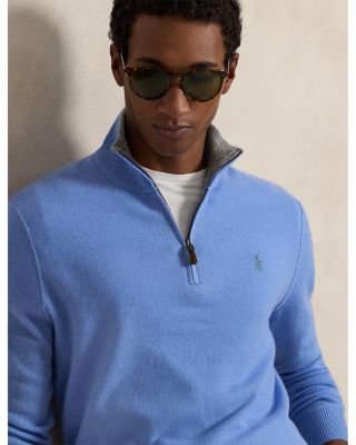 Cashmere Regular Fit Quarter Zip Mock Neck Sweater - Exclusive