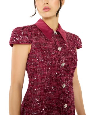 Estella Sequined Tweed Mini Dress