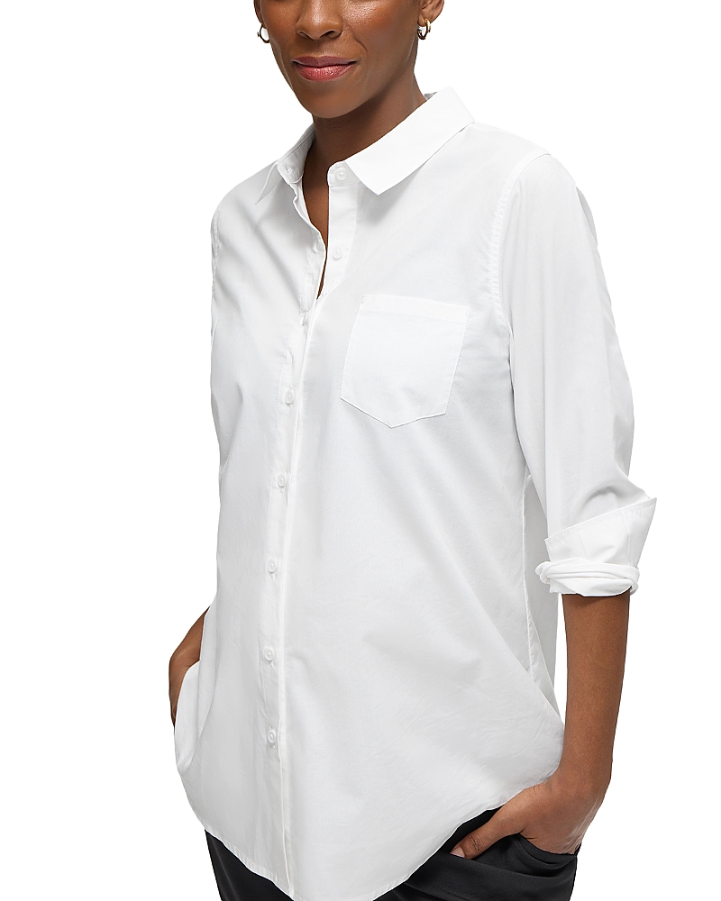 Ingrid & Isabel Maternity Poplin Button Down In White