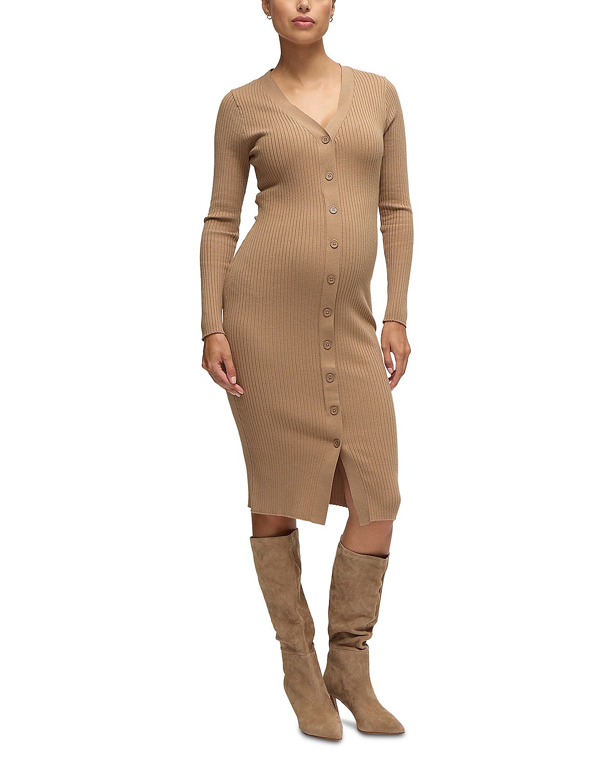 Ingrid & Isabel Button Front Sweater Maternity Dress
