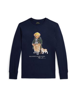 Boys' Polo Bear Cotton Long Sleeve Tee - Big Kid