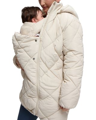 Longline Puffer Maternity Coat