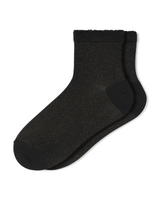 Metallic Opaque Anklet Socks