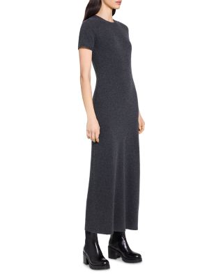 Raglan Sleeve Sweater Dress in Wool Blend