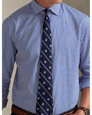 Classic Fit Striped Poplin Shirt