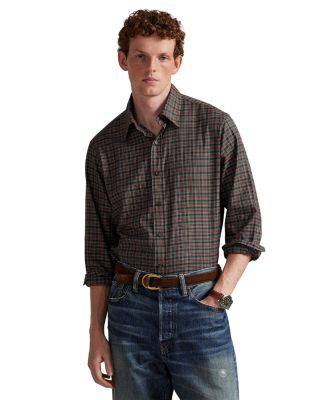 Classic Fit Plaid Twill Shirt