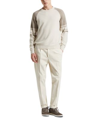 Wool and Cashmere Color Blocked Sweater