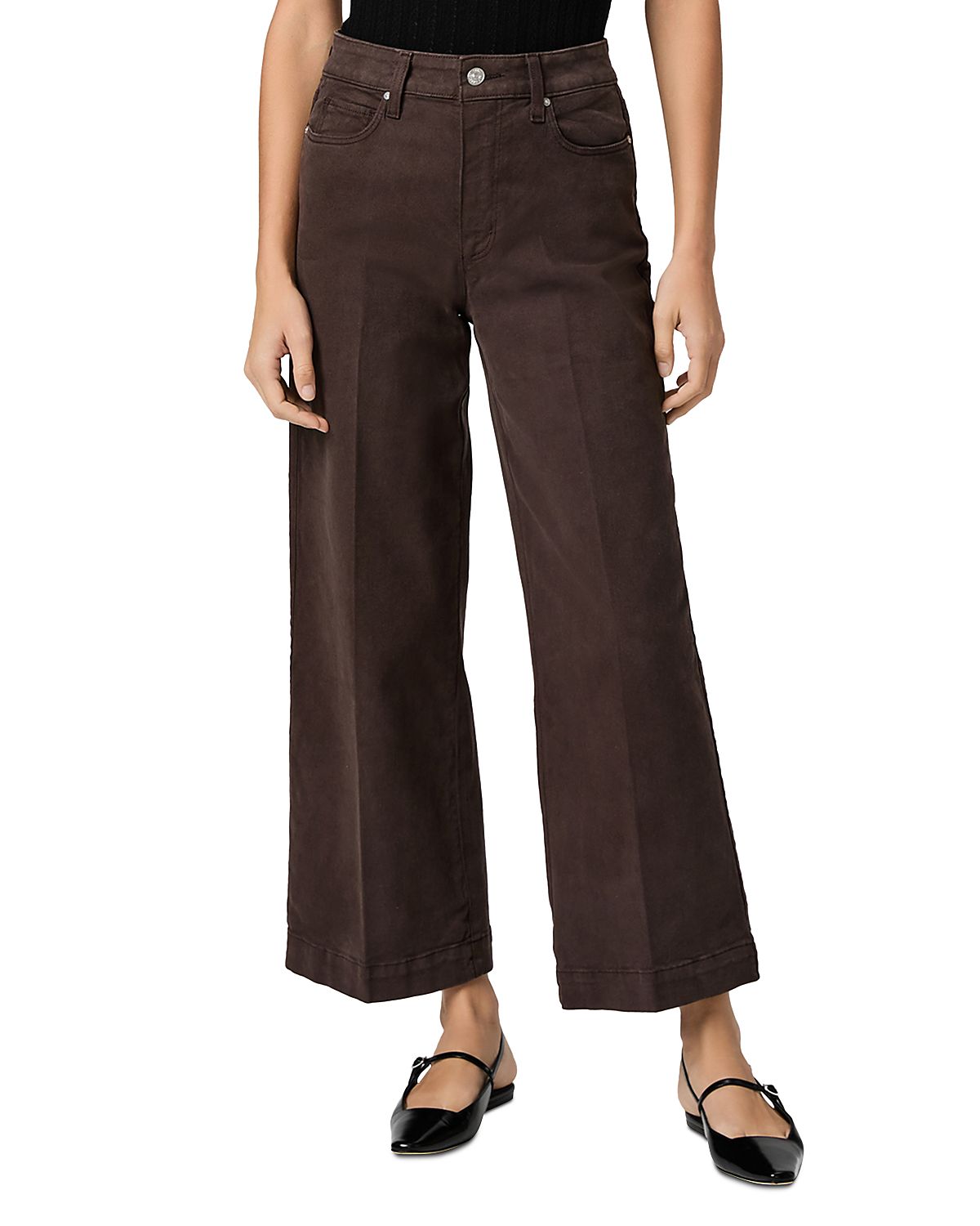 Paige Anessa Cropped Wide Leg Jeans