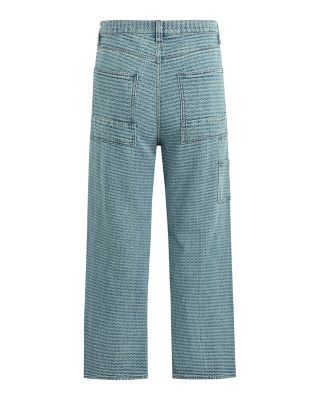 Luca Wide Leg Carpenter Jeans in Jacquard Indigo
