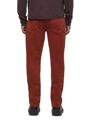 Blake Slim Straight Fit Jeans in Brick Red