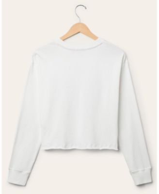  Women's NFL New Orelans Saints Helmet Crop Fleece Sweatshirt