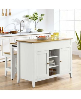  Garland Kitchen Island and Stool, Set of 3