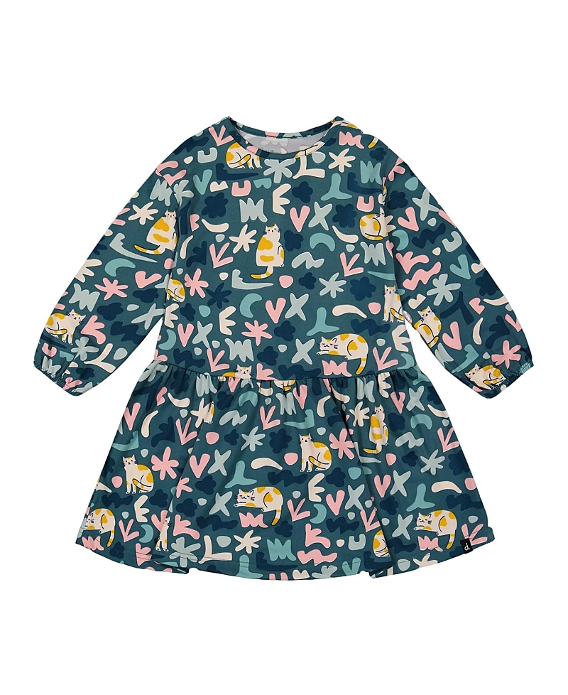 Deux Par Deux Girls' Jersey Dress - Big Kid In Multi