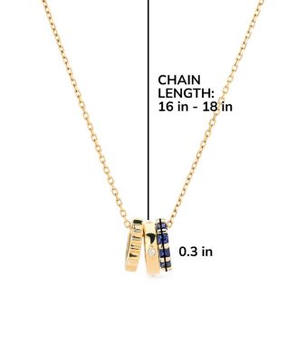  Solid Sapphire Zeno Charm Necklace