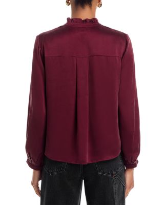 Sien Silk Ruffle Collar Blouse