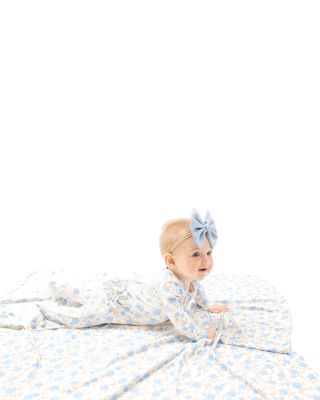 Girls' Floral Two-Way Ruffle Zipper Footie - Baby