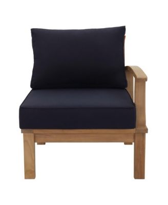 Marina Outdoor Patio Teak Right-Facing Sofa