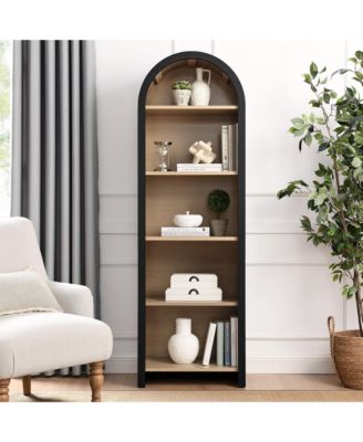 Evie Arched Narrow Bookcase Display Cabinet