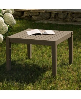 Northlake Square Outdoor Patio Teak Side Table