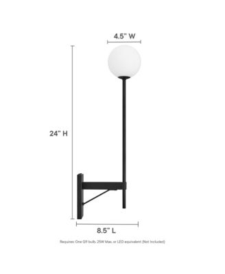  Riva White Globe Wall Sconce