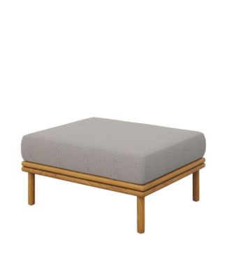 Wren Outdoor Patio Teak Wood Ottoman