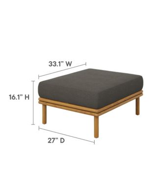 Wren Outdoor Patio Teak Wood Ottoman