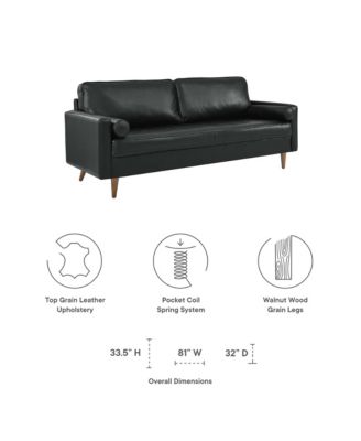 Valour 81" Leather Sofa