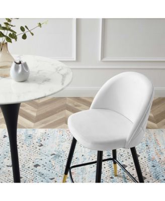 Cordial Performance Velvet Counter Stools, Set of 2