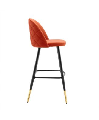 Cordial Performance Velvet Bar Stools, Set of 2