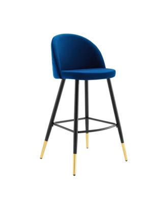 Cordial Performance Velvet Bar Stools, Set of 2