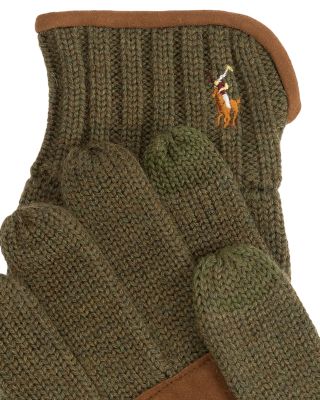 Suede Trim Touch Gloves