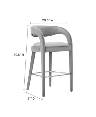 Pinnacle Performance Velvet Bar Stool, Set of 2