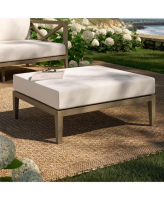 Northlake Outdoor Patio Teak Ottoman