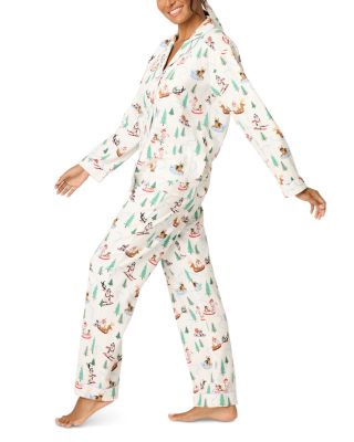 Printed Flannel Pajama Set