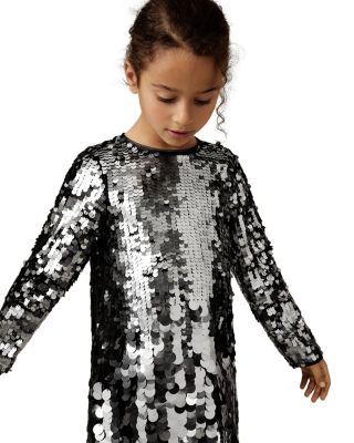 Girls' Hattie Long Sleeve Sequin Dress - Little Kid