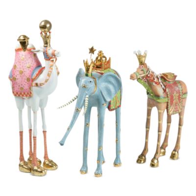 Patience Brewster Nativity Magi Animal Figures, Set of 3