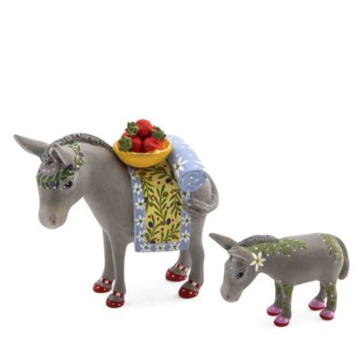 Patience Brewster Nativity Mother & Baby Donkey Mini Figures, Set of 2