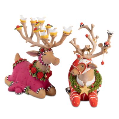 Patience Brewster Dash Away Sitting Prancer Reindeer Figure
