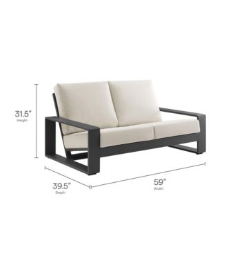 Lirienne Outdoor Patio Aluminum Loveseat