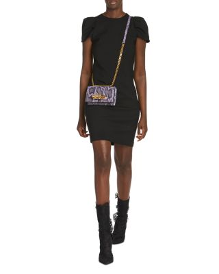 Mini Jewel Embossed Leather Shoulder Bag