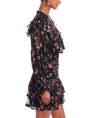 Rose Jacquard Mini Dress