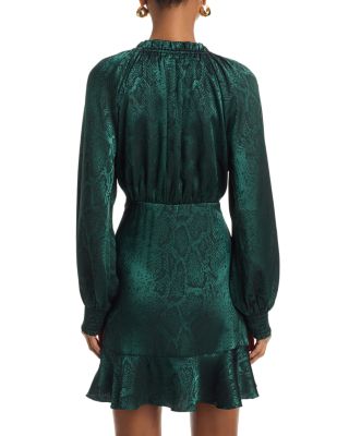 Ruffled Faux Wrap Dress - Exclusive