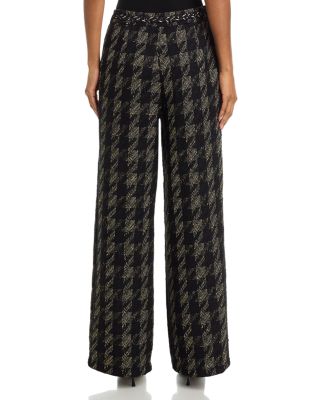 Metallic Tweed Wide Leg Pants - Exclusive