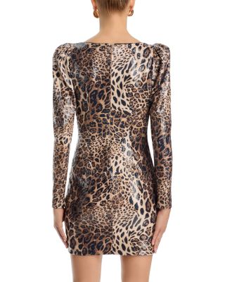 Sequin Animal Print Dress - Exclusive
