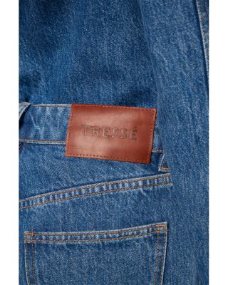 Peron High Rise Wide Leg Jeans in Blue Denim
